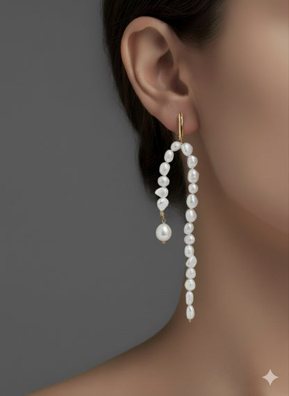 PERLŲ AUSKARAI "QUEEN'S GAMBIT"