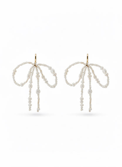 PERLŲ AUSKARAI "BOW"