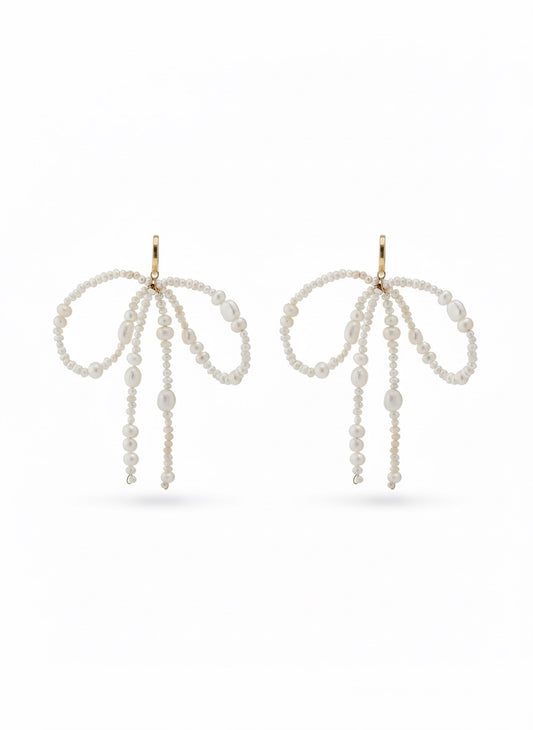 PERLŲ AUSKARAI "BOW"