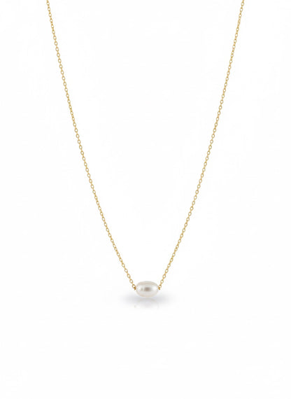 PAAUKSUOTA GRANDINĖLĖ SU PERLU "CINAMONAS"