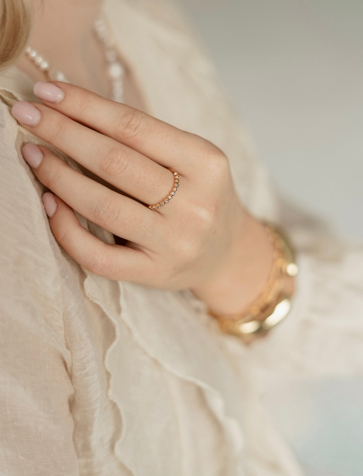 PAAUKSUOTAS ŽIEDAS "CHAMPAGNE"