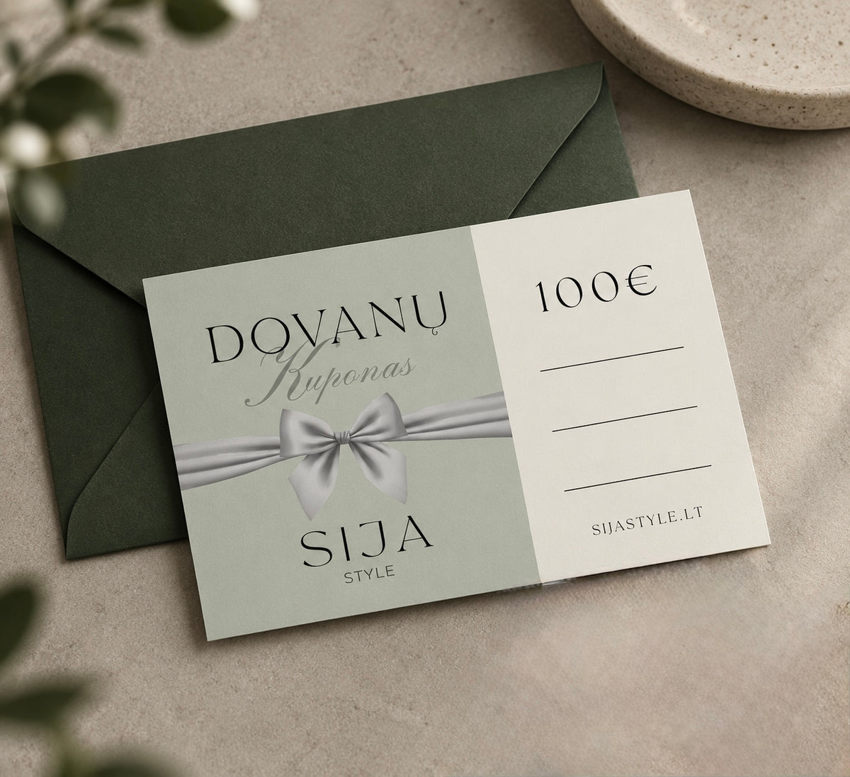 SIJA STYLE - FIZINIS DOVANŲ KUPONAS