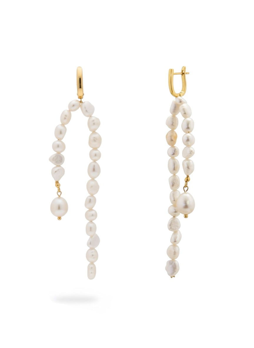 PERLŲ AUSKARAI "QUEEN'S GAMBIT"