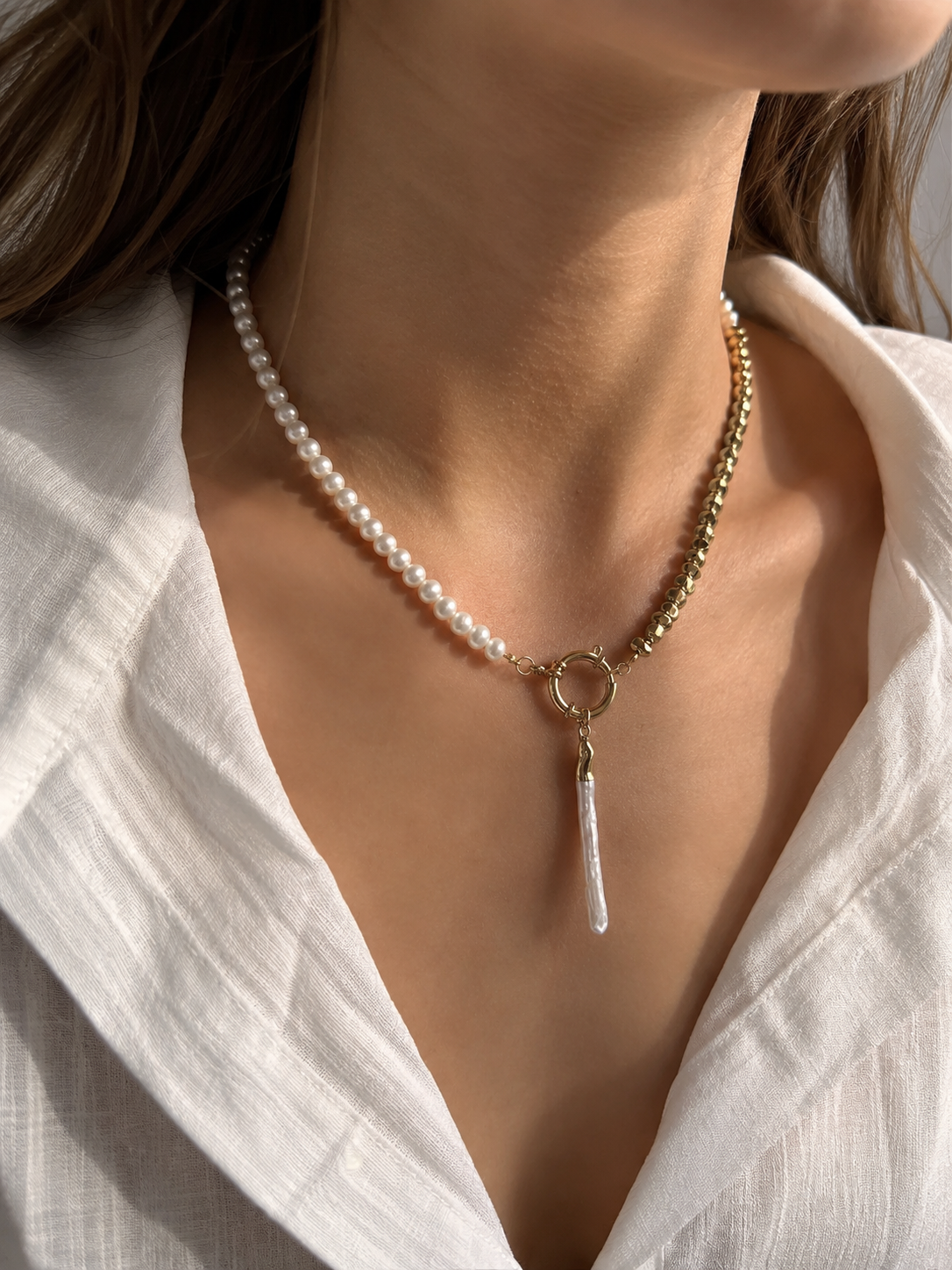 PEARL NECKLACE "ROJA"