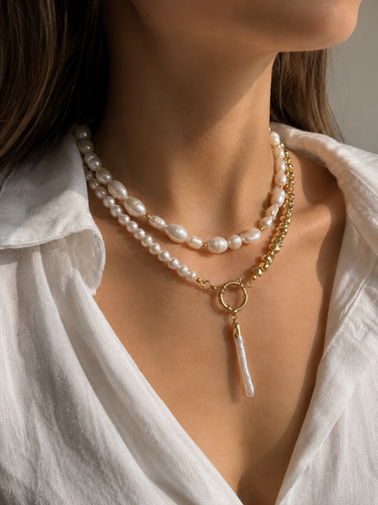 PEARL NECKLACE "ROJA"